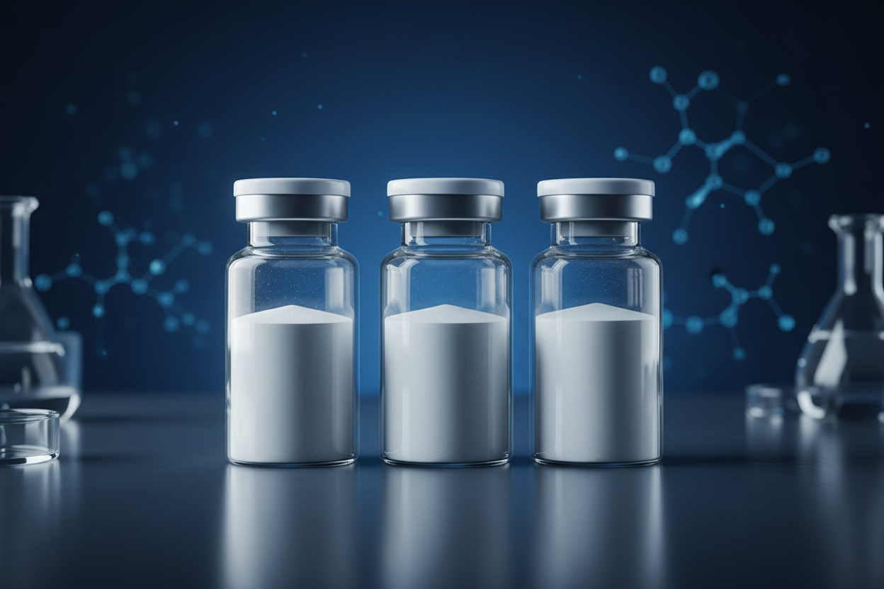 Peptid Pulver Vials - gleichmäßig gefüllt